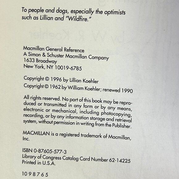 Koehler Method of Dog Training by Koehler, William Hardcover Excellent Condition - Picture 9 of 13